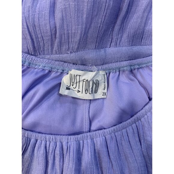 Just Found Boho Dress Size 2XL Lavender Halh Sleeve Knee Length Lace Detail - Picture 3 of 8